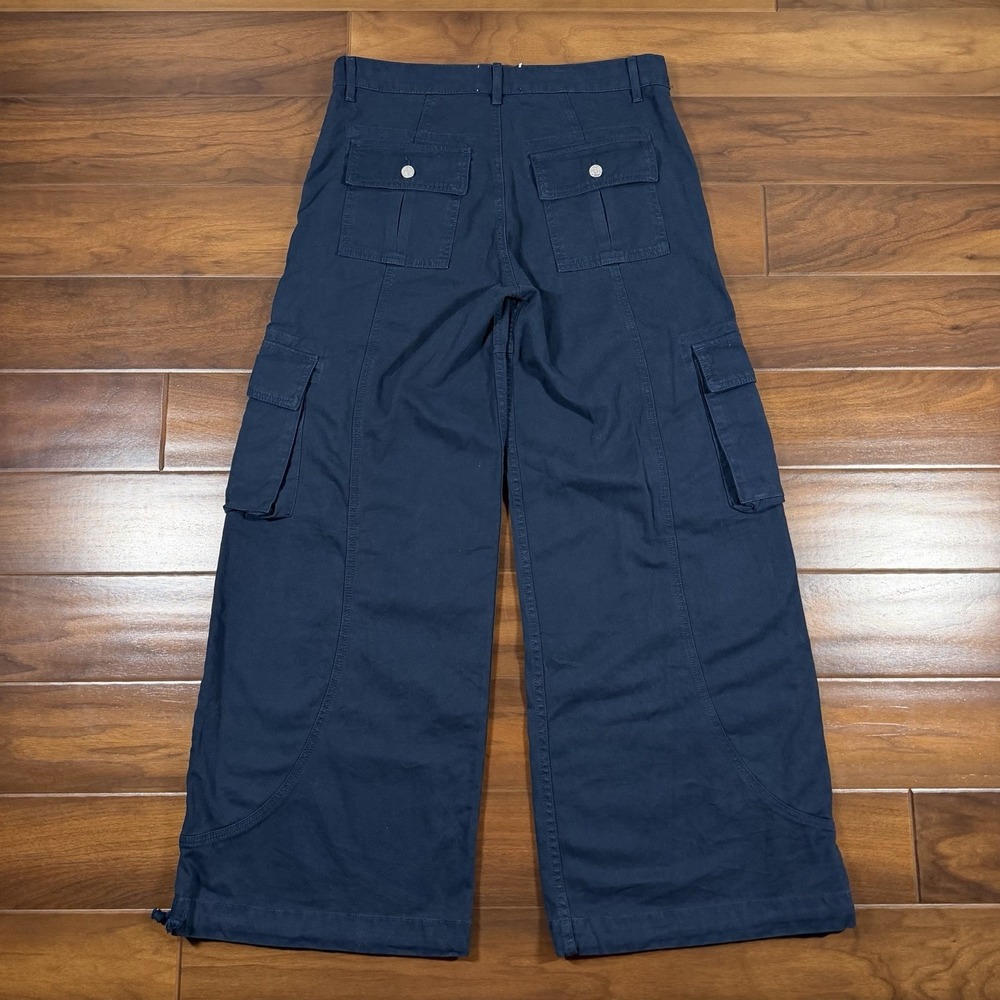 Revice Women's Size Small Blue Maverick Drawstring Wide Leg Cargo Pants Jeans - Picture 7 of 8